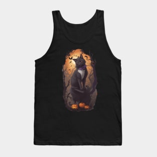 Meowloween Black Cat Tank Top